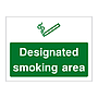 Designated smoking area sign