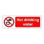 Not drinking water sign