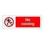 No running sign