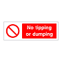 No tipping or dumping sign
