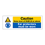 Caution noise level of 90db or above ear protectors must be worn sign