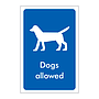 Dogs allowed sign