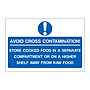 Avoid cross contamination sign