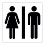 Unisex toilet symbol sign