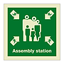 Assembly station with text (Marine Sign)