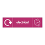 Electrical with WRAP Recycling logo & icon sign