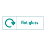 Flat glass with WRAP recycling logo sign