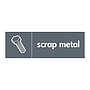 Scrap metal with icon sign