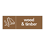 Wood & timber with icon sign
