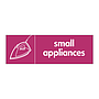 Small appliances with iron icon sign