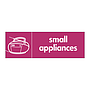 Small appliances with radio icon sign