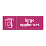 Large appliances with washing machine icon sign