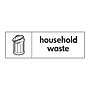 Household waste with icon sign