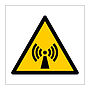 Non-ionising radiation hazard warning symbol sign
