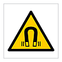 Magnetic field hazard warning symbol sign