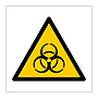 Biological hazard warning symbol sign