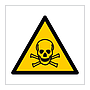 Toxic material hazard warning symbol sign