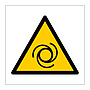 Automatic start up hazard warning symbol sign