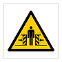 Crushing hazard warning symbol sign