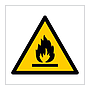 Flammable material hazard warning symbol sign