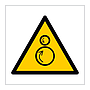 Counterdating rollers hazard warning symbol sign
