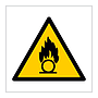 Oxidising substance hazard warning symbol sign
