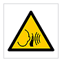Sudden loud noise hazard warning symbol sign