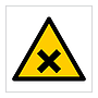 Irritant substance hazard warning symbol sign