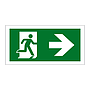 Running man arrow right sign