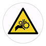 Rotating parts hazard warning symbol labels (Sheet of 18)