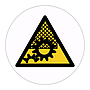 Guards must be in place hazard warning symbol labels (Sheet of 18)