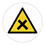 Irritant substance hazard warning symbol labels (Sheet of 18)