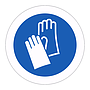 Protective gloves hand protection symbol labels (Sheet of 18)