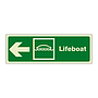 Lifeboat with left directional arrow (Marine Sign)