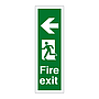 Fire exit arrow left sign