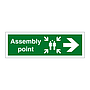 Assembly point arrow right sign