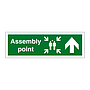 Assembly point arrow up sign