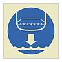Lower lifeboat to the water symbol (Marine Sign)