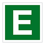 Assembly point Letter E sign