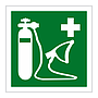 Oxygen resuscitator symbol sign