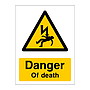 Danger of death sign