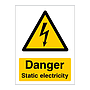 Danger Static electricity sign