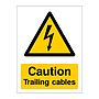 Caution Trailing cables sign