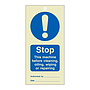 Stop This machine before cleaning oiling wiping or repairing Pack of 10 (Marine Sign)
