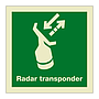 Search and rescue transponder SART with text (Marine Sign)