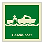 Rescue boat with text (Marine Sign)