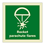 Rocket parachute flares with text (Marine Sign)