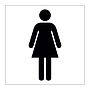 Ladies toilet symbol sign