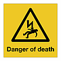 Danger of death sign