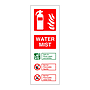 Water mist fire extinguisher Identification sign